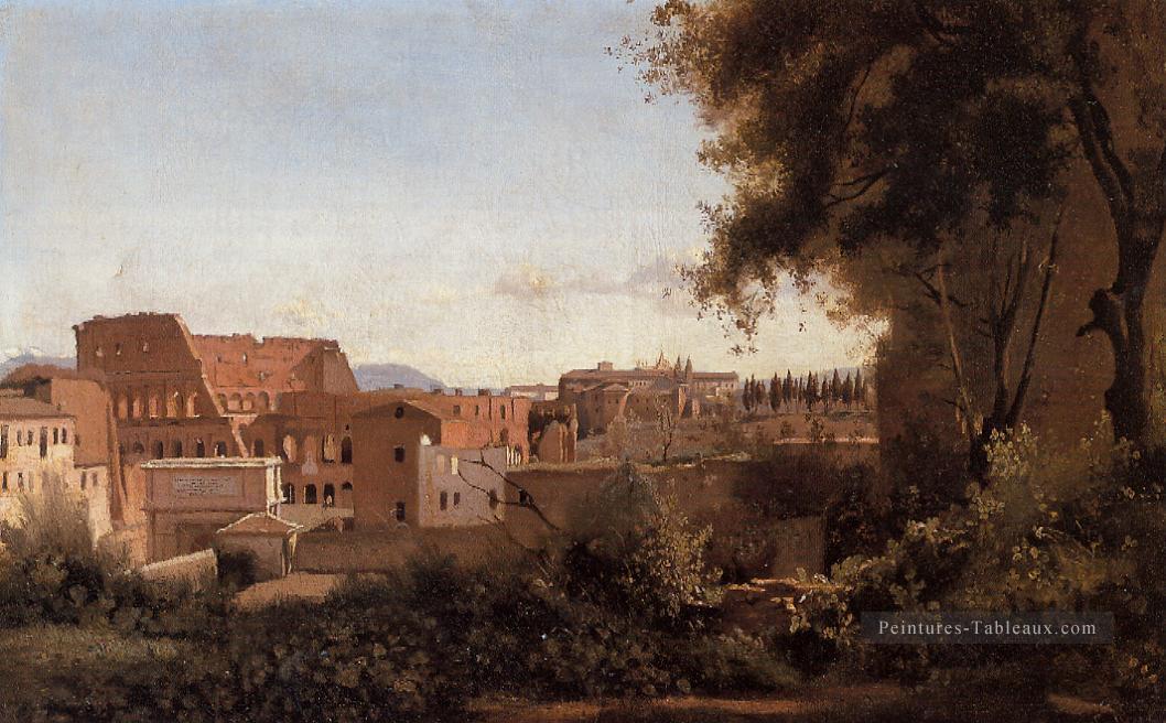 Rome Vue depuis les Jardins Farnèse à midi Étude du Colisée Jean Baptiste Camille Corot Peintures à l'huile
